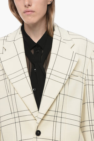 BESPOKE DREAM Blazer in Lana con Fantasia a Quadri