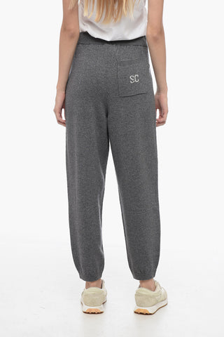 Cashmere Blend URSULA Pants with Elastic Waistband