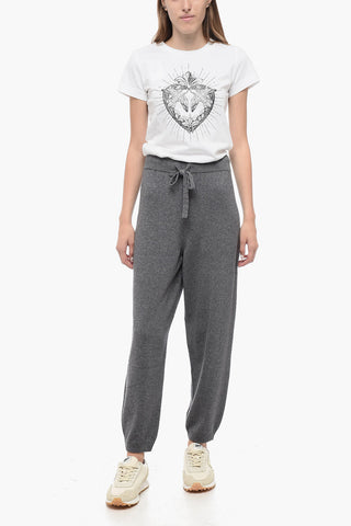 Cashmere Blend URSULA Pants with Elastic Waistband