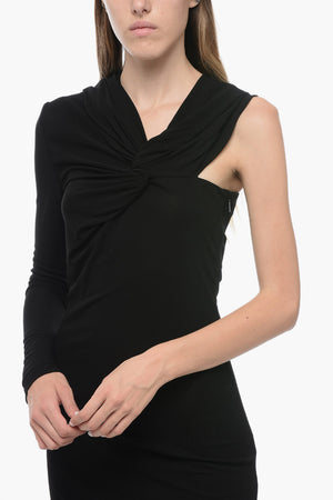 Asymmetric Dress with Knot Detail