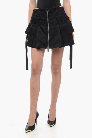 Gonna-Pantalone Cargo con Desing Plissé