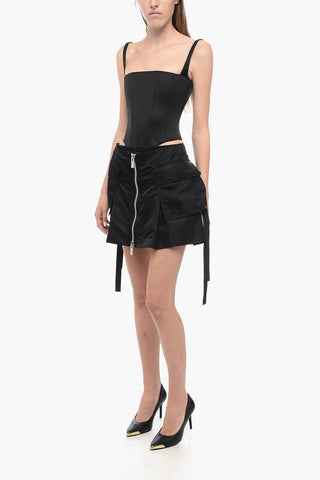 Gonna-Pantalone Cargo con Desing Plissé