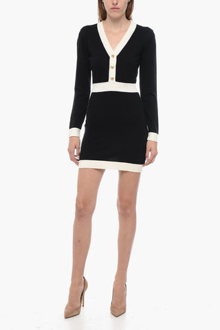 COUTURE Knitted Dress with Contrasting Detail
