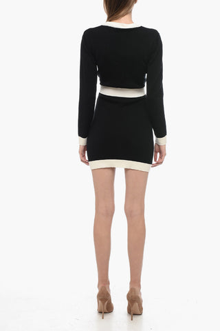COUTURE Knitted Dress with Contrasting Detail