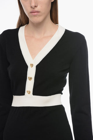 COUTURE Knitted Dress with Contrasting Detail
