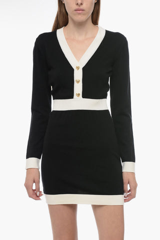 COUTURE Knitted Dress with Contrasting Detail