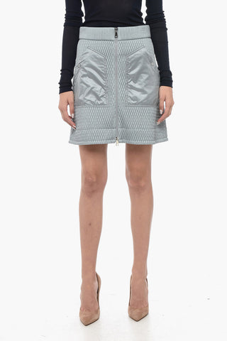 High Waisted Quilted Skirt with A-Line Desing