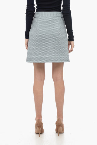 High Waisted Quilted Skirt with A-Line Desing