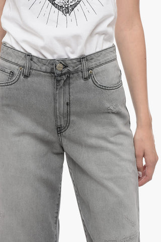 Straight Leg ELISABETH Denims with Visible Stitching 21cm