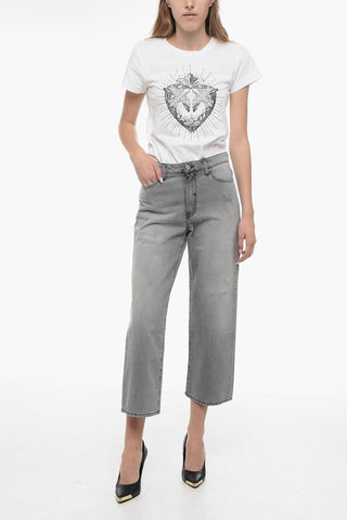 Jeans ELISABETH a Gamba Dritta con Cuciture a Vista 21cm