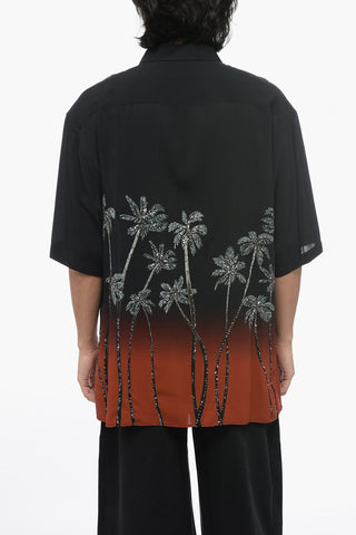 Palm Print Short Sleeved Shirt
