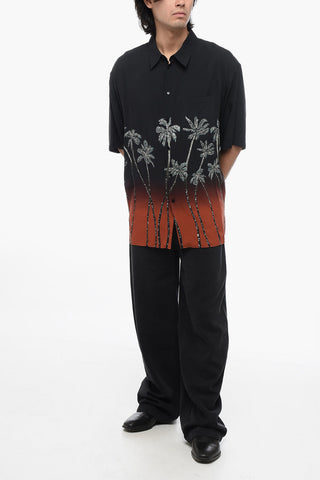 Palm Print Short Sleeved Shirt