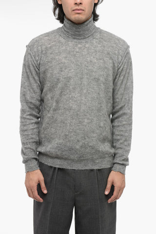 Maglia a Collo Alto in Misto Mohair