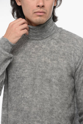 Maglia a Collo Alto in Misto Mohair