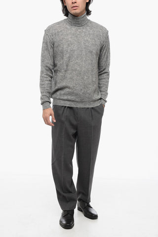 Maglia a Collo Alto in Misto Mohair