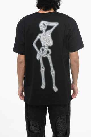 Crew Neck MODEL SKELETON Cotton T-Shirt