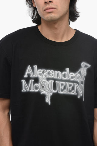 Crew Neck MODEL SKELETON Cotton T-Shirt