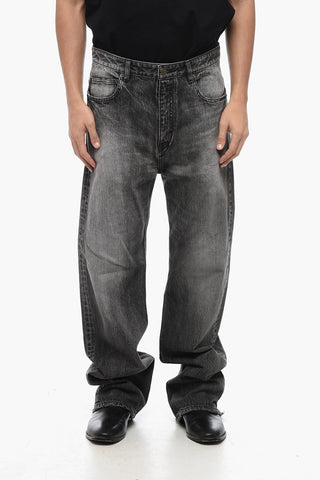 Stone Washed Denims with Distressed Details 28cm