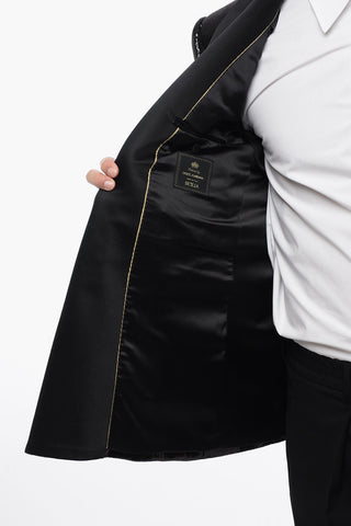 Blazer Doppiopetto Con Paillettes E Revers In Seta