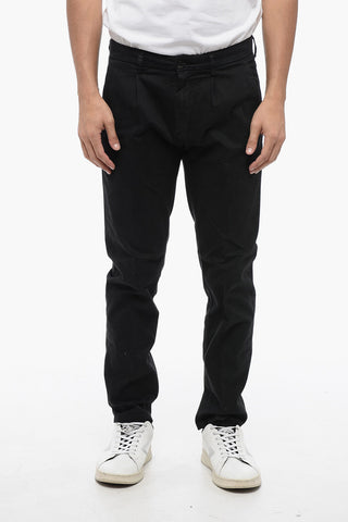 Solid Color Single-Pleat Pants