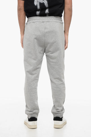 Brushed Cotton Joggers with Embroidery
