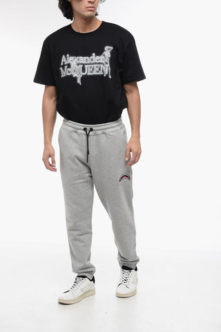 Brushed Cotton Joggers with Embroidery
