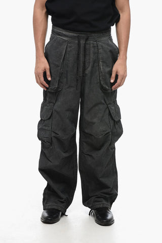 Pantaloni Cargo In Effetto Acid Wash 
