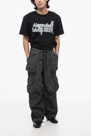 Pantaloni Cargo In Effetto Acid Wash 