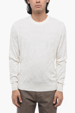 Maglia Girocollo in Seta Jacquard