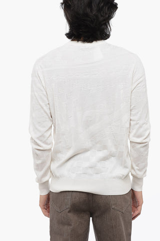 Maglia Girocollo in Seta Jacquard