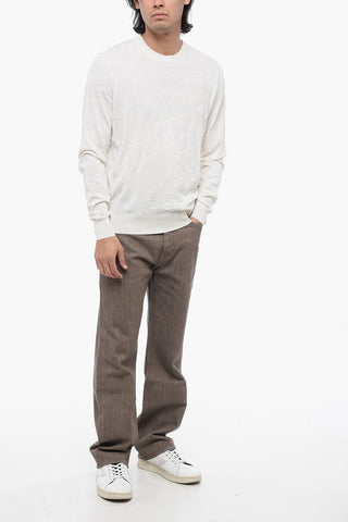 Maglia Girocollo in Seta Jacquard