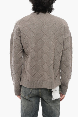 Crew Neck 3D INTRECCIO Wool Blend Sweater