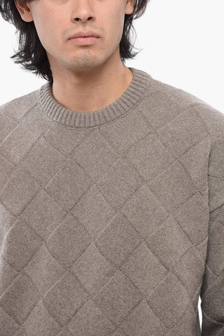 Crew Neck 3D INTRECCIO Wool Blend Sweater