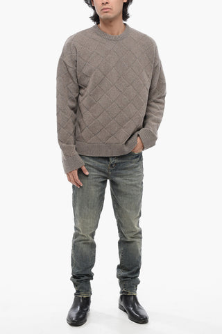 Crew Neck 3D INTRECCIO Wool Blend Sweater