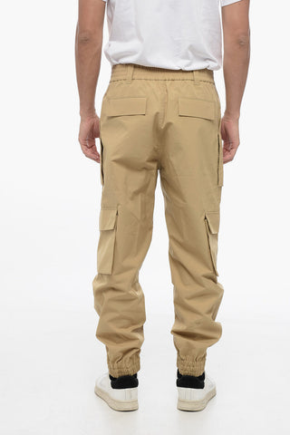 Pantaloni Cargo in Cotone con Polsini