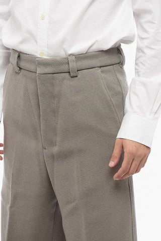 Chinohose aus Wollstoff mit verdecktem Verschluss