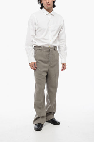 Chinohose aus Wollstoff mit verdecktem Verschluss