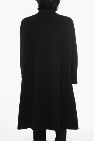 Single-Breasted Wool Coat With Flap Pockets