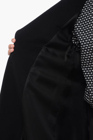 Single-Breasted Wool Coat With Flap Pockets
