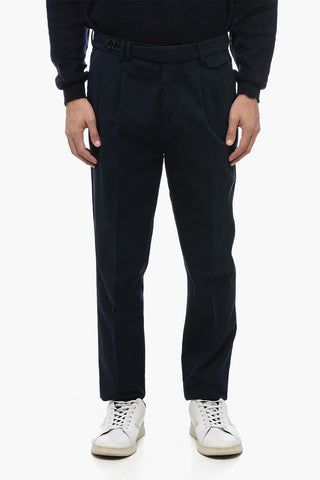 Double-Pleated Leisure-Fit Pants