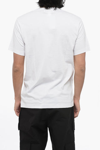 CDG X LACOSTE Crew Neck T-Shirt with Printed Logo