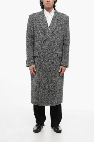Cappotto Doppiopetto In Lana Bouclè