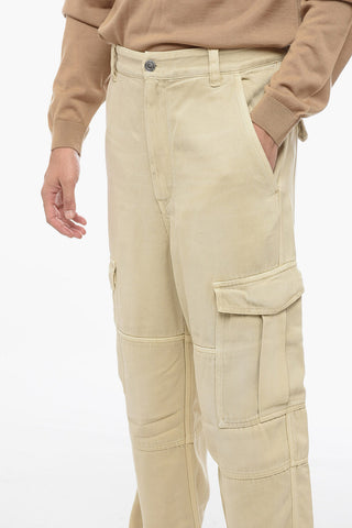 Twill Fabric Cargo Trousers with Belt Loops