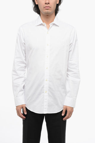 Camicia Custom Fit in Popeline con Collo Francese