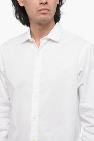 Camicia Custom Fit in Popeline con Collo Francese