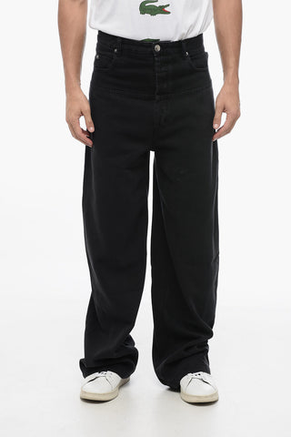 High-waisted Wide Leg Denims with Belt Loops 32cm