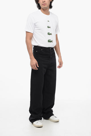 High-waisted Wide Leg Denims with Belt Loops 32cm