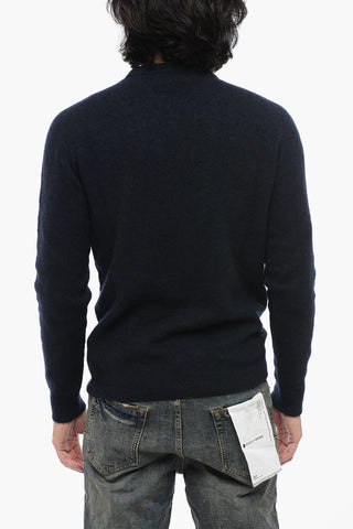 Solid Color Cashmere Blend Crewneck Sweater