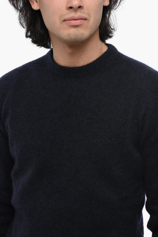 Solid Color Cashmere Blend Crewneck Sweater