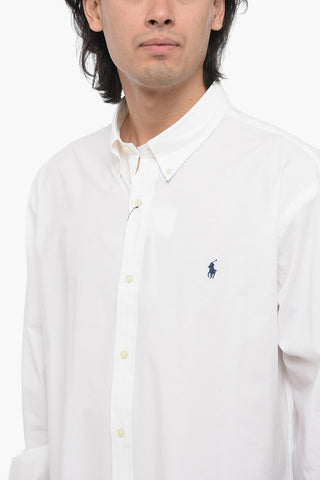 Camicia Custom Fit con Collo Button-down